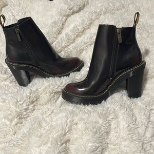 Dr. Martins high heeled boots